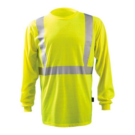 Occunomix OccuNomix Premium Long-Sleeve Wicking T-Shirt Hi-Vis Yellow, L, LUX-LST2-YL LUX-LST2-YL
